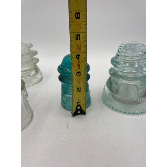 6 Hemingray Insulators antique Made in Usa 4 gray 2 green - Picture 10 of 16